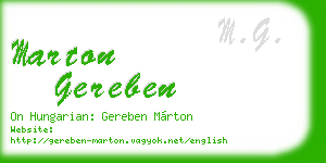marton gereben business card